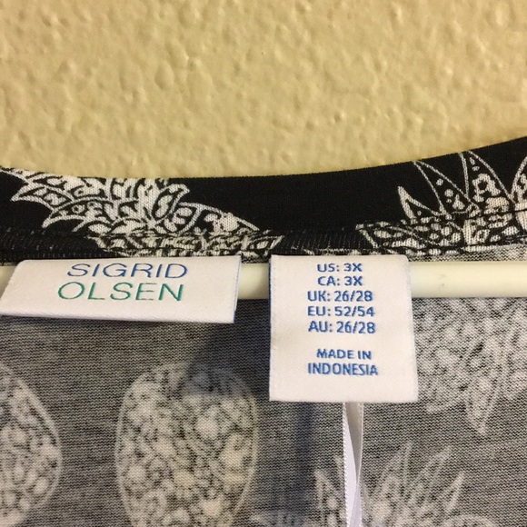 New Sigrid Olsen pineapple top size 3X❤️ - Picture 3 of 5